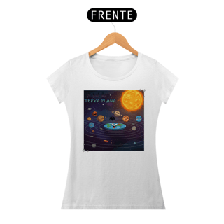 Camiseta feminina A tal da Terra plana
