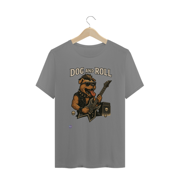 Camiseta plus size Dog and roll