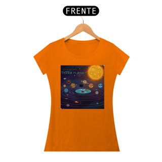 Nome do produtoCamiseta feminina A tal da Terra plana