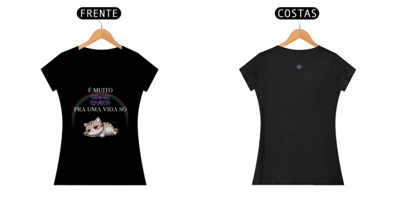 Camiseta feminina Game over