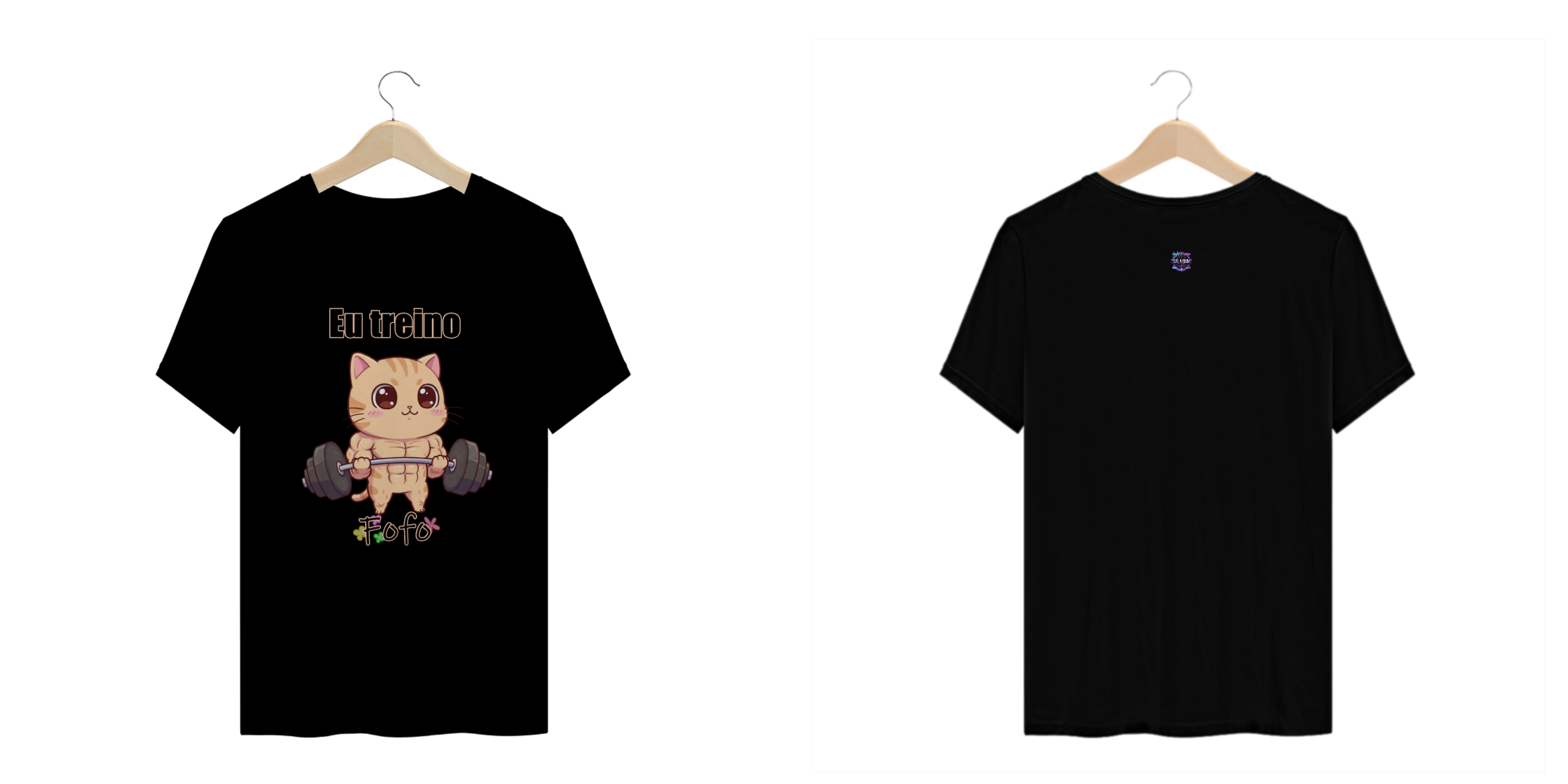 Camiseta plus size Eu treino fofo