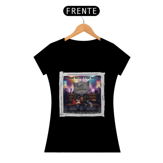 Camiseta feminina Alma de rock