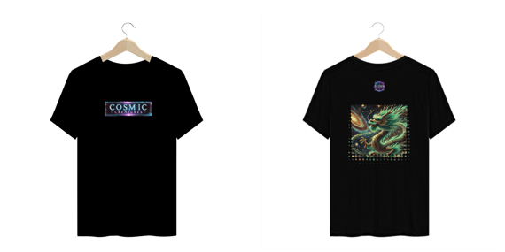 Camiseta plus size coleção Cosmic Creatures, Aurion