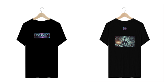 Camiseta plus size coleção Cosmic Creatures, Voidrix