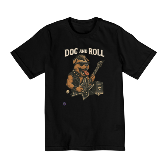Camiseta infantil (2 A 8) Dog and roll