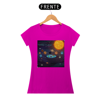Nome do produtoCamiseta feminina A tal da Terra plana