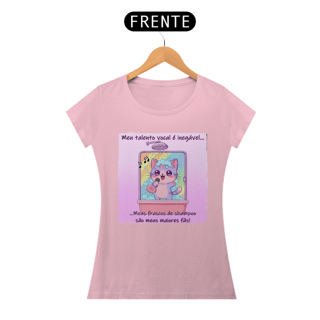 Nome do produtoCamiseta feminina Cantor de chuveiro