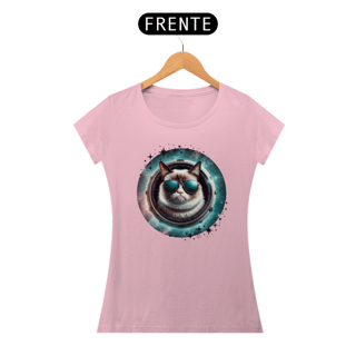 Nome do produtocamiseta feminina gato de oculos