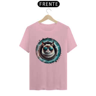 Nome do produtocamiseta unissex gato de oculos