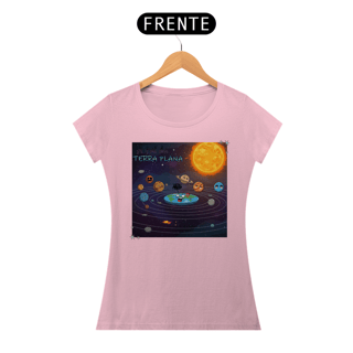 Nome do produtoCamiseta feminina A tal da Terra plana