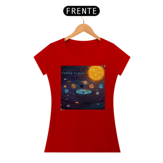 Nome do produtoCamiseta feminina A tal da Terra plana