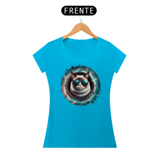 Nome do produtocamiseta feminina gato de oculos