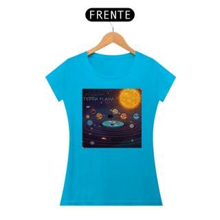 Nome do produtoCamiseta feminina A tal da Terra plana
