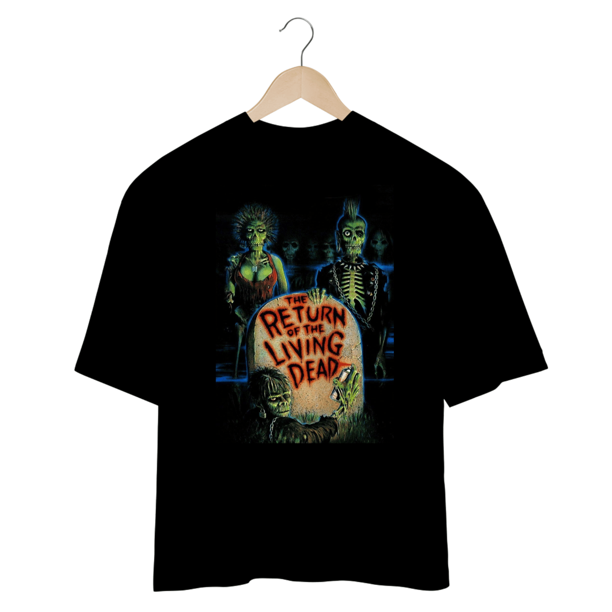 Nome do produto: Camiseta (Oversized) A Volta dos Mortos Vivos - Coleção Filmes