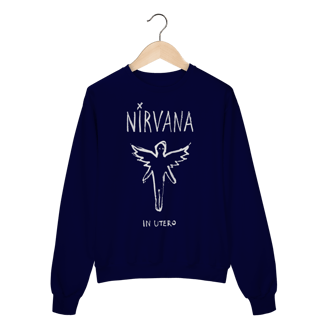 Nome do produto Moletom Fechado Premium Nirvana - In Utero - Coleção Rock