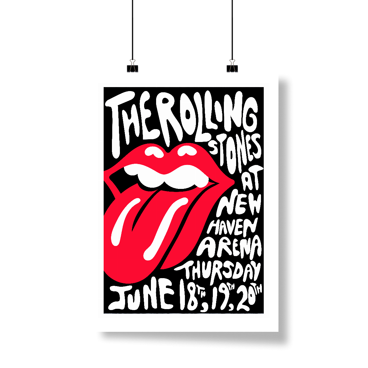 Nome do produto: Poster Rolling Stones - Live at New Haven Arena - Coleção Rock