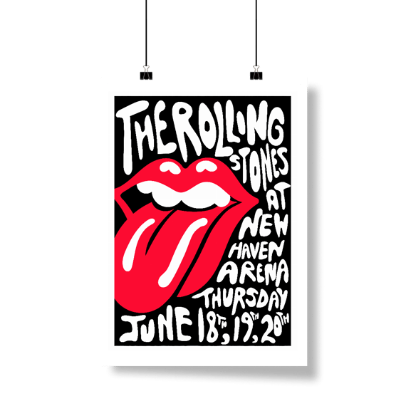 Poster Rolling Stones - Live at New Haven Arena - Coleção Rock