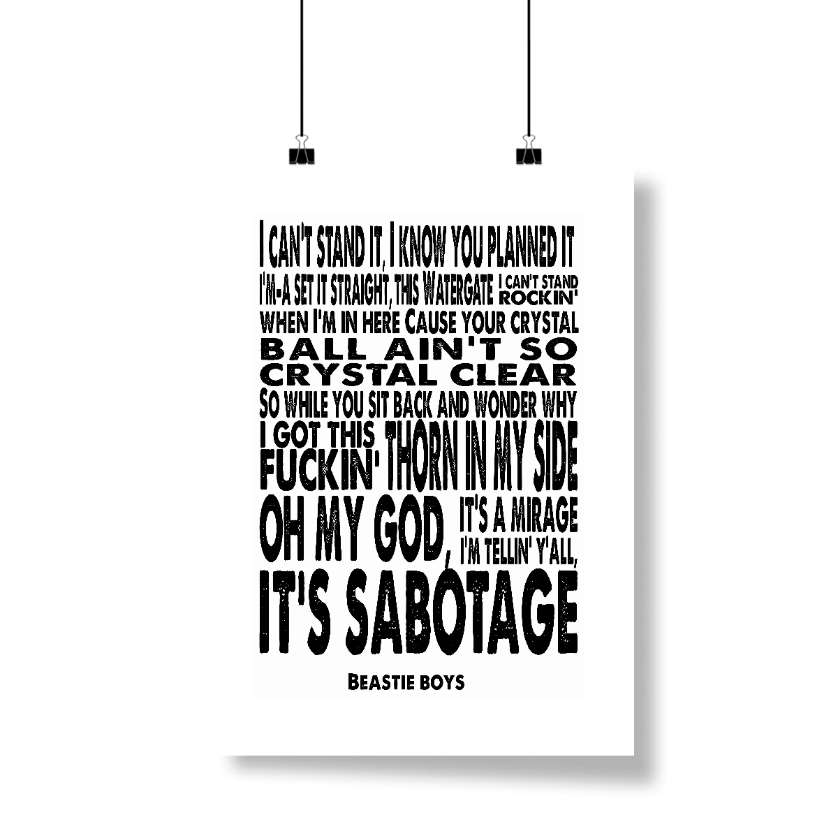 Nome do produto: Poster Beastie Boys - Sabotage - Coleção Rap/ Punk