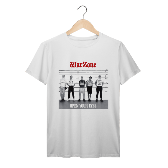 Camiseta Premium Warzone - Open Your Eyes - Coleção Punk/ Hardcore