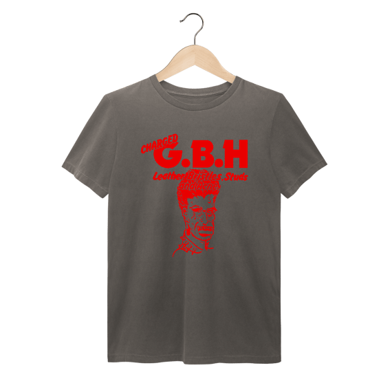 Camiseta Estonada GBH - Leather, Bristles, Studs and Acne - Coleção Punk/ Hardcore
