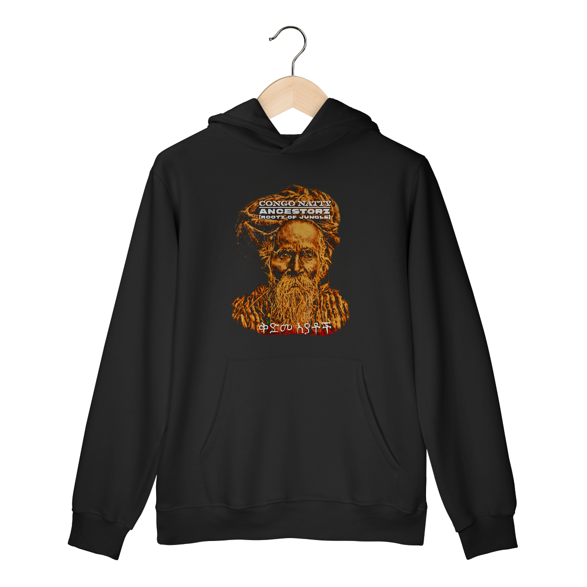 Nome do produto: Moleton Canguru Premium Congo Natty - Ancestorz - Coleção Drum n\' Bass
