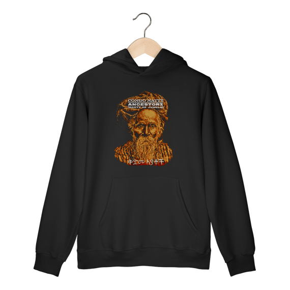 Moleton Canguru Premium Congo Natty - Ancestorz - Coleção Drum n' Bass