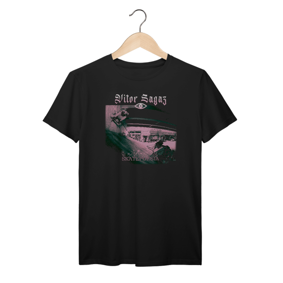 Camiseta Premium Vitor Sagaz - SkatePoesia - Coleção Hip Hop