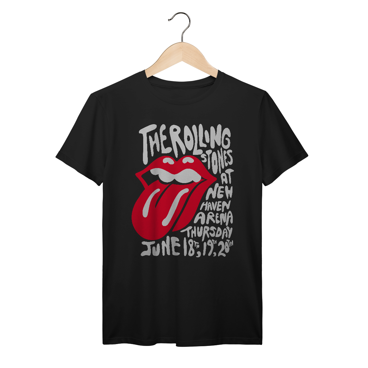 Nome do produto: Camiseta Premium Rolling Stones - Live at New Haven Arena - Coleção Rock