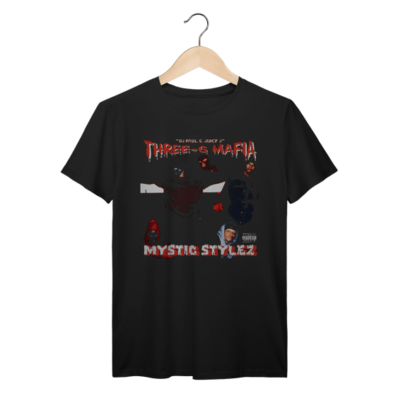 Camiseta Premium Three 6 Mafia - Mystic Stylez