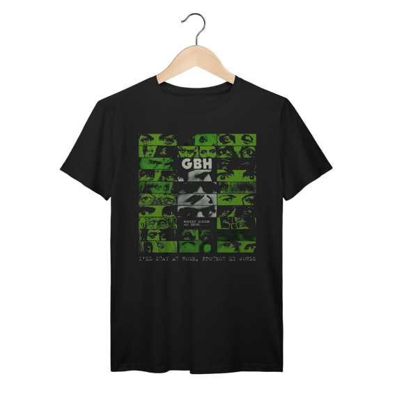 Camiseta Premium GBH - Midnight Madness and Beyond... - Coleção Punk/ Hardcore