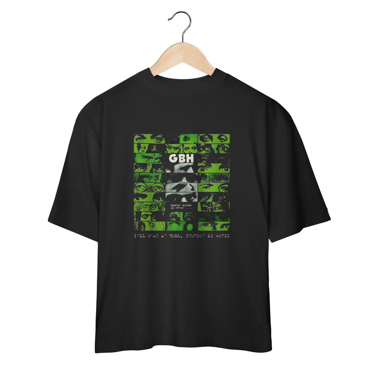 Nome do produto: Camiseta Oversized GBH - Midnight Madness and Beyond... - Coleção Punk/ Hardcore