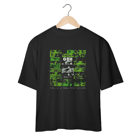 Camiseta Oversized GBH - Midnight Madness and Beyond... - Coleção Punk/ Hardcore