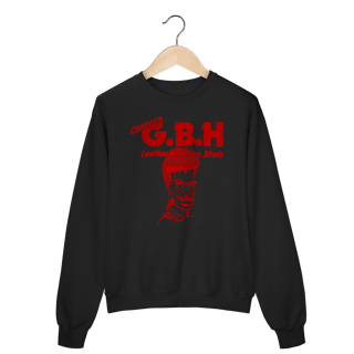 Moletom Fechado GBH - Leather, Bristle, Studs and Acne - Coleção Punk/ Hardcore
