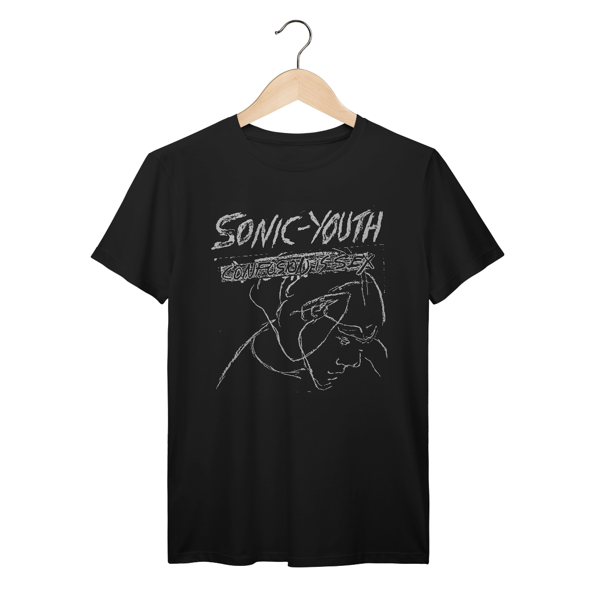 Nome do produto: Camiseta Premium Sonic Youth - Confusion is Sex - Coleção Rock/Alternativo