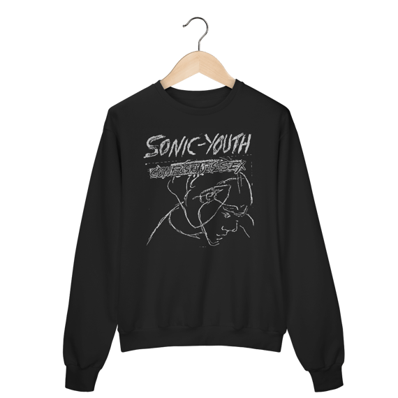 Moletom Fechado Premium Sonic Youth - Confusion is Sex - Coleção Rock/Alternativo