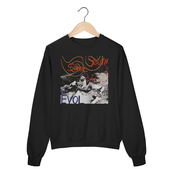 Moletom Fechado Premium Sonic Youth - Evol - Coleção Rock/ Alternativo