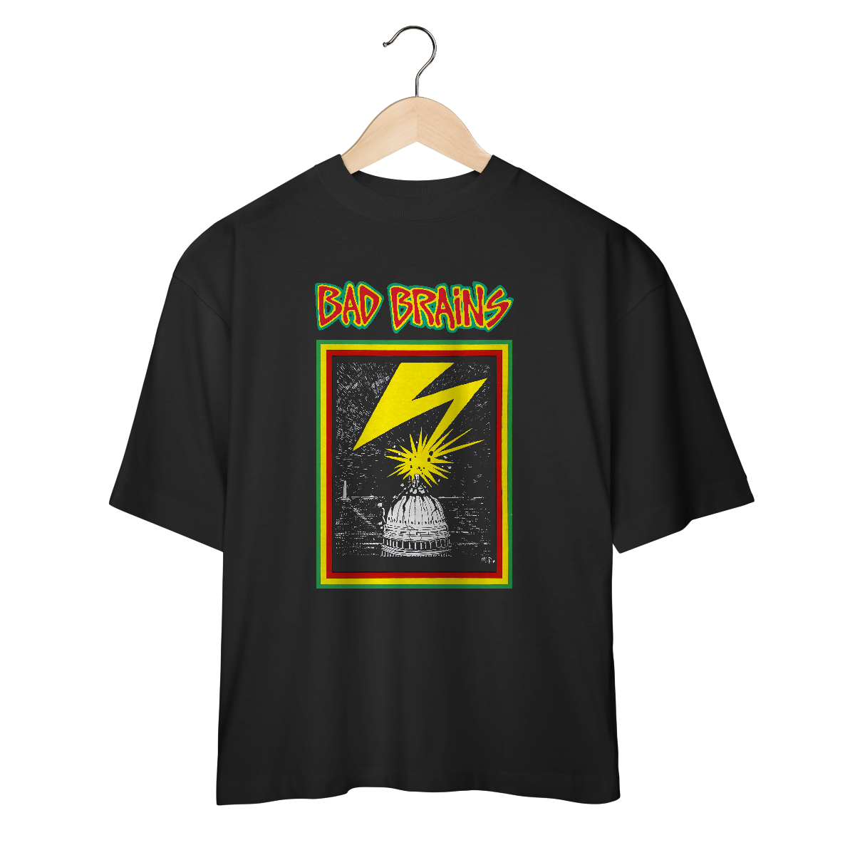 Nome do produto: Camiseta Oversized Bad Brains - Coleção Punk/ Hardcore