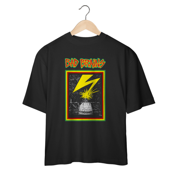 Camiseta Oversized Bad Brains - Coleção Punk/ Hardcore