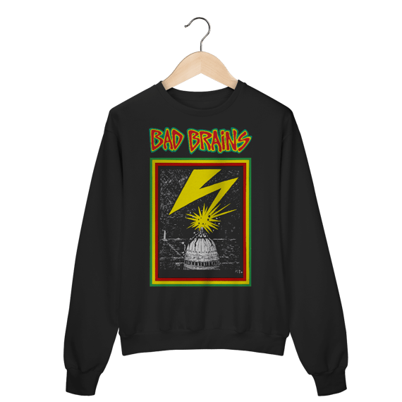 Moletom Fechado Bad Brains - Coleção Punk/ Hardcore