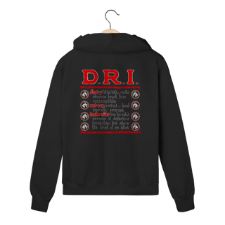 Moletom com Zíper Premium D.R.I. - Definition - Coleção Metal/ Hardcore