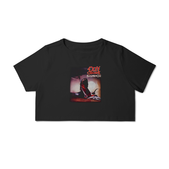 Camisa Cropped Ozzy Osbourne - Blizzard of Ozz - Coleção Metal