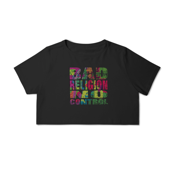 Camisa Cropped Bad Religion - No Control - Coleção Punk/ Hardcore