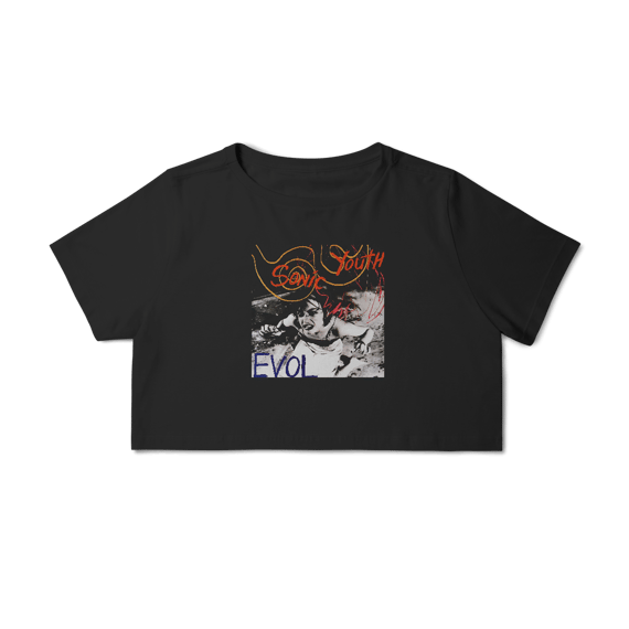 Camisa Cropped Sonic Youth - Evol - Coleção Rock/ Alternativo