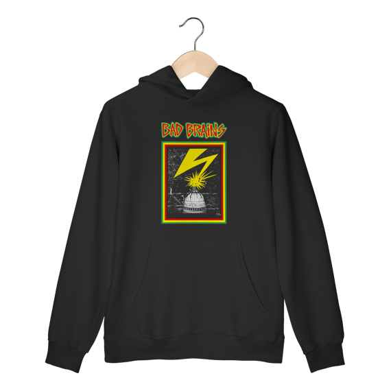 Moletom Canguru Premium Bad Brains - Coleção Punk/ Hardcore