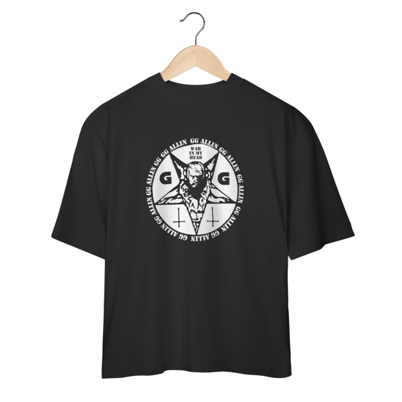 Camiseta Oversized GG Allin - Coleção Punk/ Hardcore