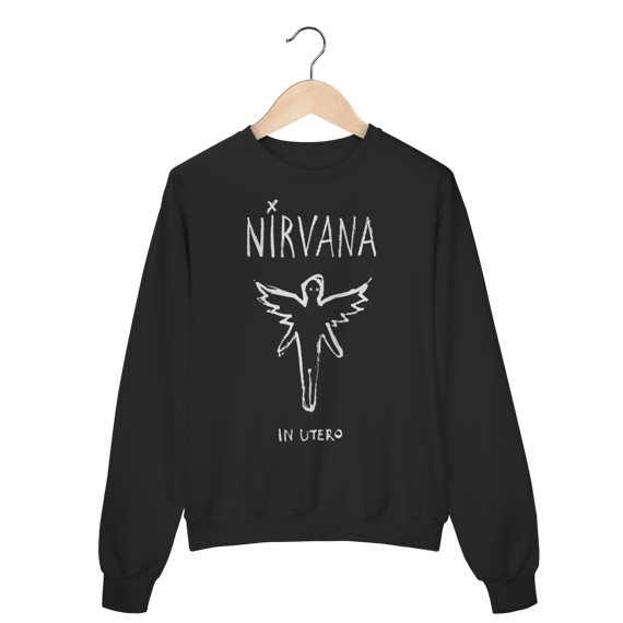 Moletom Fechado Premium Nirvana - In Utero - Coleção Rock