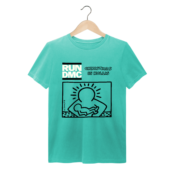 Camiseta Estonada RUN DMC - Christmas in Hollis - Coleção Rap