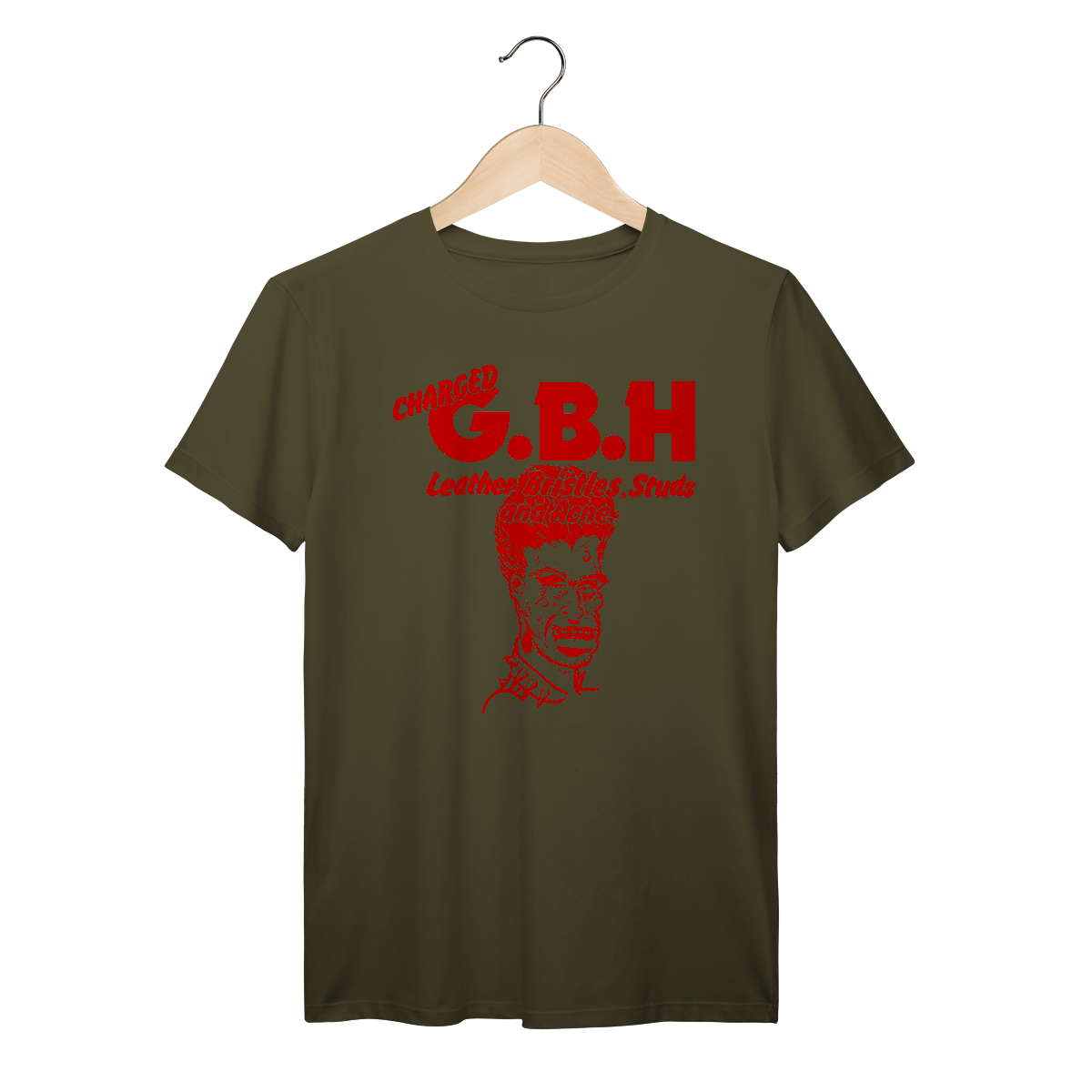 Nome do produto: Camiseta Premium GBH - Leather, Bristles, Studs and Acne - Coleção Punk/ Hardcore