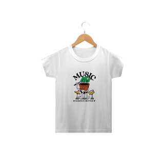 Nome do produto Camiseta Music Makes It Better (2 a 14 anos)