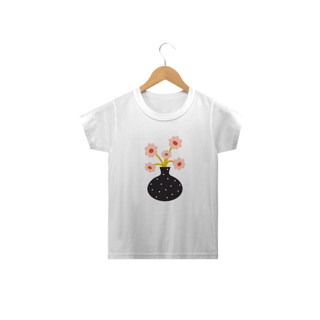 Nome do produto Camiseta FIores no Vaso (2 a 14 anos)
